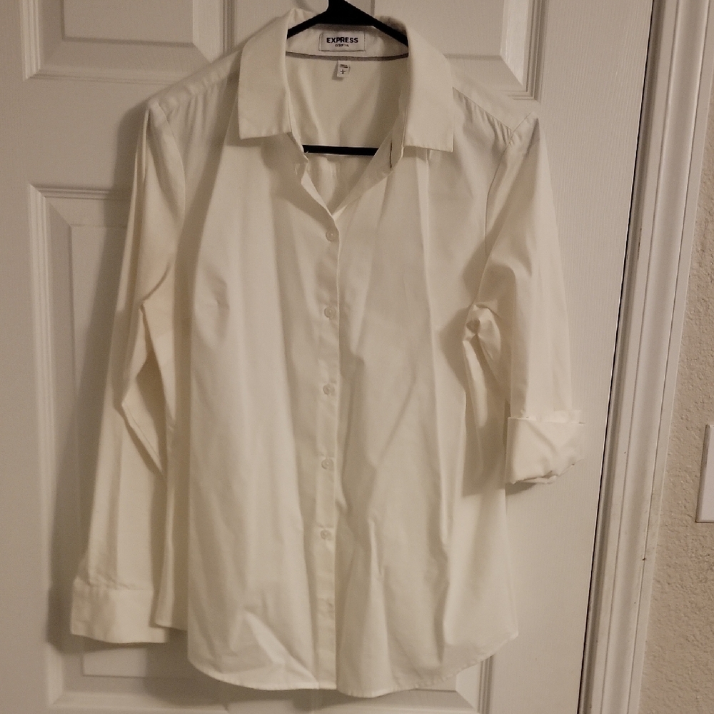 Express Classic Cream Women's Dress Shirt
